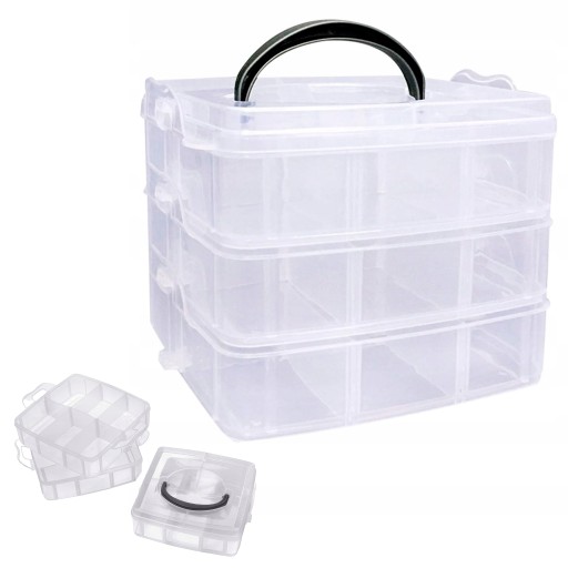 BOX ORGANIZÁTOR NÁDAJOV 3-PLASTOVÝ PLASTOVÝ UNIVERZÁL