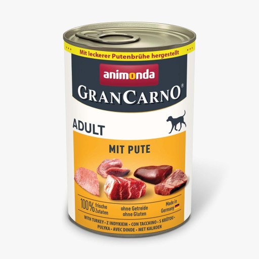 ANIMONDA GranCarno Adult Morčacie mäso Mokré krmivo pre psov v konzerve 400g