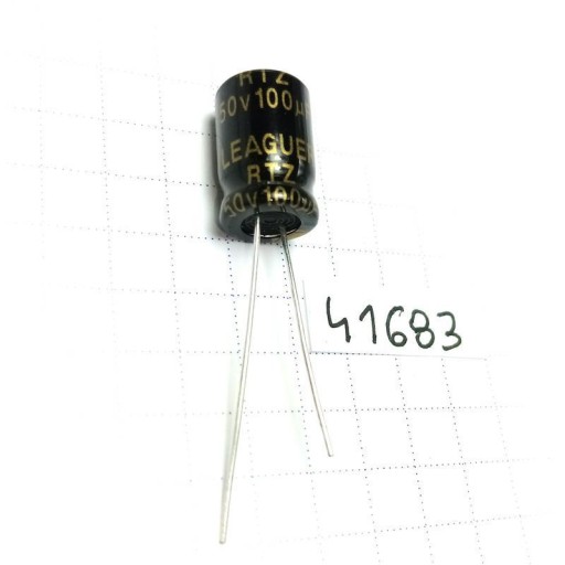 Elektrolytický kondenzátor 100uF 50V 8x12 105C Long Life Leaguer RTZ x5