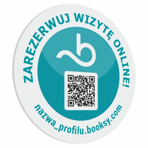 QR nálepka Booksy 10x10