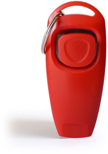 Tréningový CLICKER s píšťalkou na psa, mix farieb CLICKER TRAINING WISTLE
