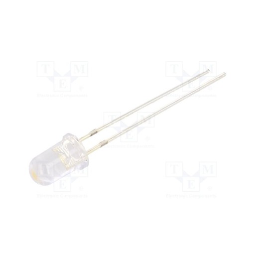 LED dióda 5mm teplá biela S.J číra 35000mcd OSM54K51111A