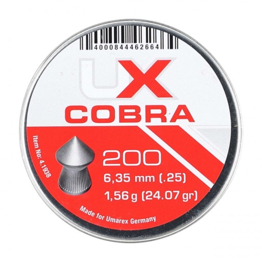 Diabolo pelety Umarex Cobra Pointed Ribbed 6,35/200