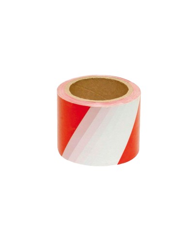 Červeno-biela výstražná páska 7 cm x 100 m