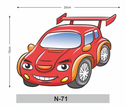 Detská nálepka na auto na stenu 20x15cm