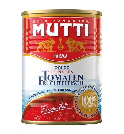 PARADAJKY V KUSOCH Dužina z konzervy Mutti 400g