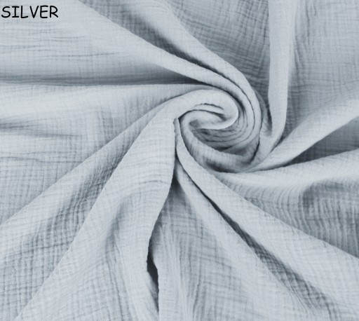 LuxTextil MUSLÍN DVOJITÁ GÁZOVÁ LÁTKA 100% BAVLNA 125g/m Jednofarebná 155cm