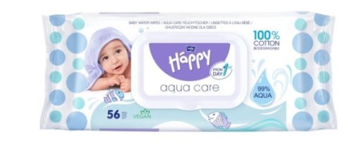 Utierky Bella Happy AQUA CARE namočené v 99% vode