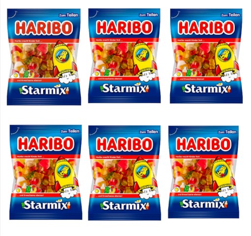 Haribo Starmix mini balenia želé, 6 ks, z Nemecka