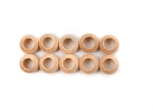 Korálky Drevené korálky s MEGA dierkou 14 mm PL