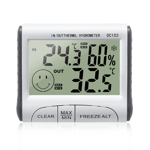 TEPLOMER HYGROMETER VNÚTORNÁ VNÚTORNÁ IZBOSTNÁ METEOSTANICA