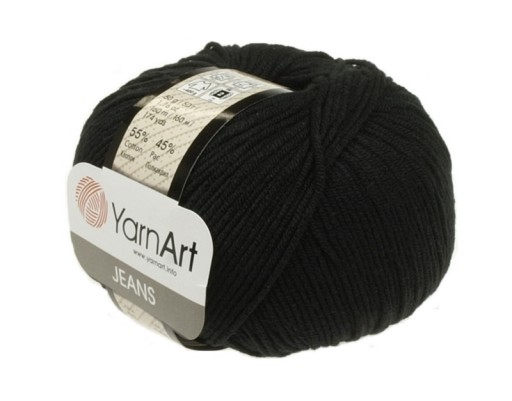 YARNART JEANS 53 čierna priadza