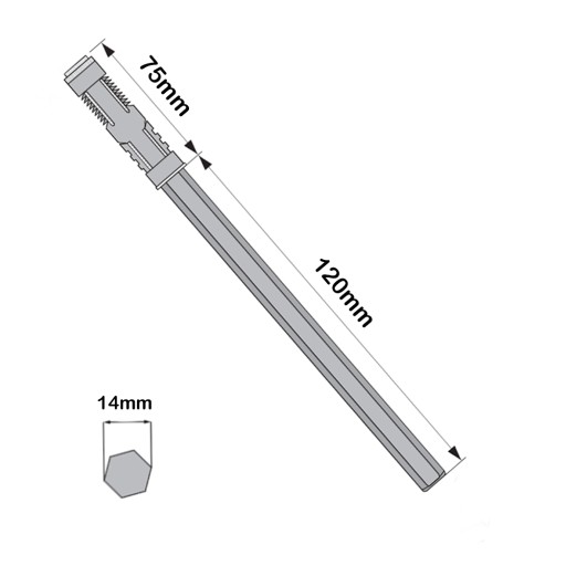 2x NEVIDITEĽNÉ RAMENO, DRŽÁK POLICE, UPEVNENIE POLICE 14x120mm 25kg