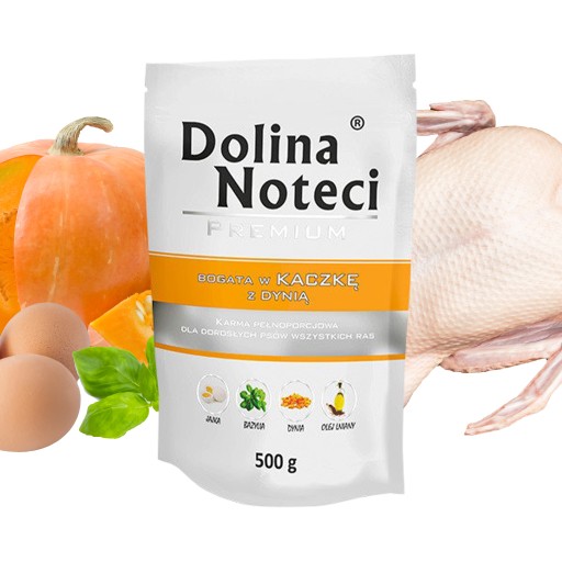 DOLINA NOTECI Prémiové krmivo pre psov Kačica 500g