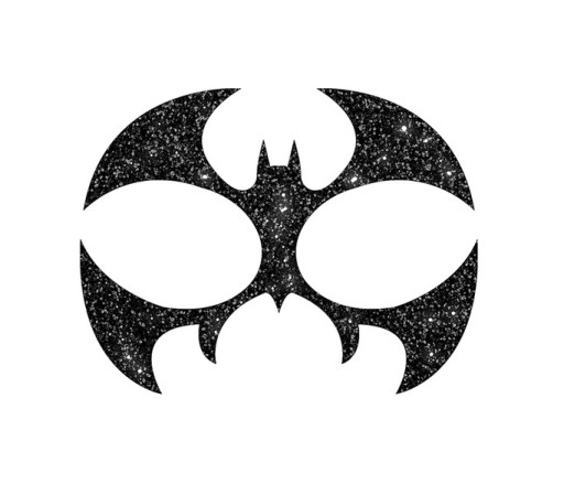 Maska na tvár Batman, trblietky, 20 cm