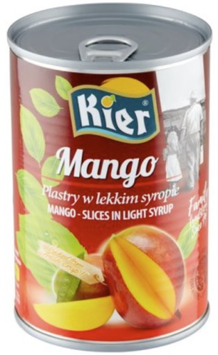 Mango v sirupe, prírodné a chutné