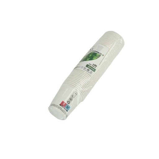 Biely papierový pohár 250 ml 50 ks Nápoje na kávu