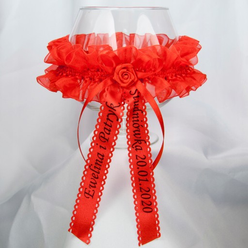 Podväzky PROM podväzok RED meno, dátum