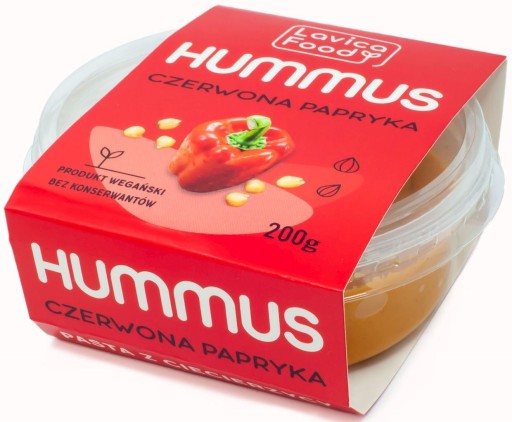 HUMMUS ČERVENÁ PAPRIKA 200 g - LAVICA FOOD LAVICA FOOD