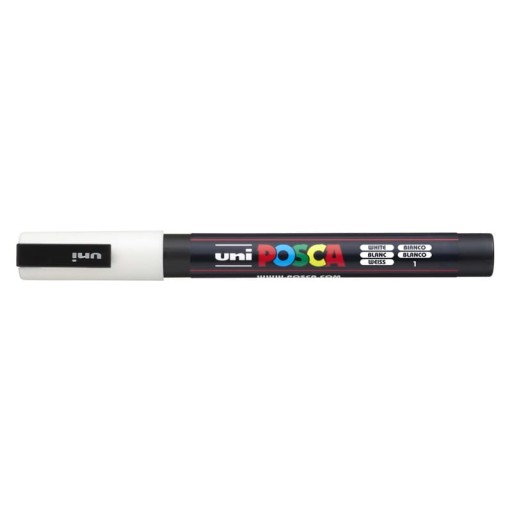 POSCA ZNAČKOVAČ PC-3M UNI S BIELOU PLAGÁTOVOU FARBOU
