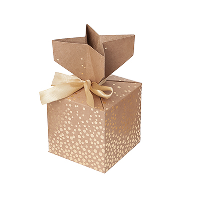 SKLADACIA BOKOVNÍK 10X10CM ZLATÉ BODKY 2