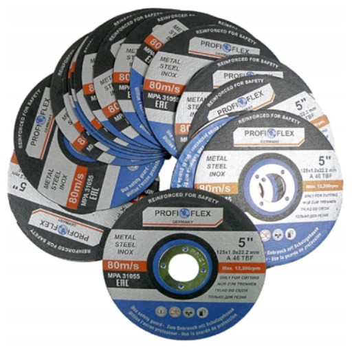SHIELD INOX KOVOVÉ REZNÉ KOTÚČE 125x1mm PROFI PROFESIONAL 10 ks.