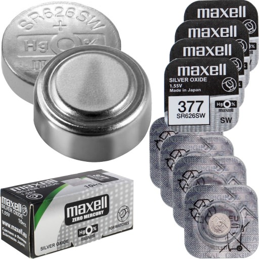 BATÉRIE MAXELL 377 SR626SW JAPONSKÉ HOLOGRAMOVÉ BATÉRIE SADA 10ks