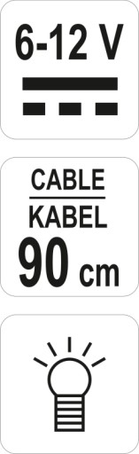 TESTER NAPÄTIA DO AUTA 6-12V KÁBEL 90CM YATO