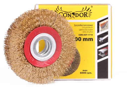 KOTÚČOVÁ KEFA OCELOVÝ DRÔT 100 mm OTVOR 20 mm