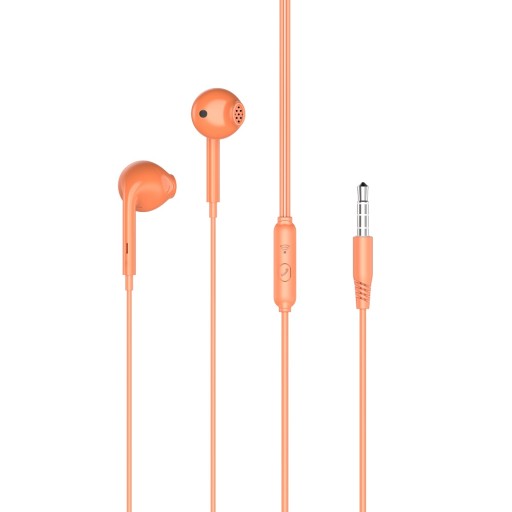 XO káblové slúchadlá EP28 jack 3,5 mm do uší oranžové
