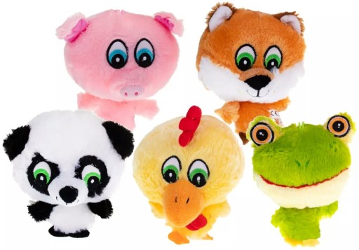 Maskot Líška Prasiatko Panda Medveď Sliepka Žaba - 13cm