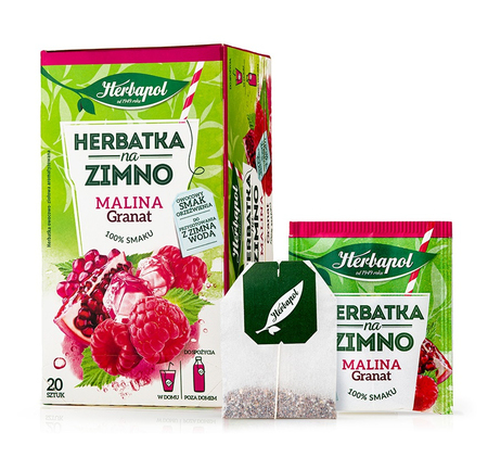 Herbapol Studený čaj malina granátové jablko 20x1,8g