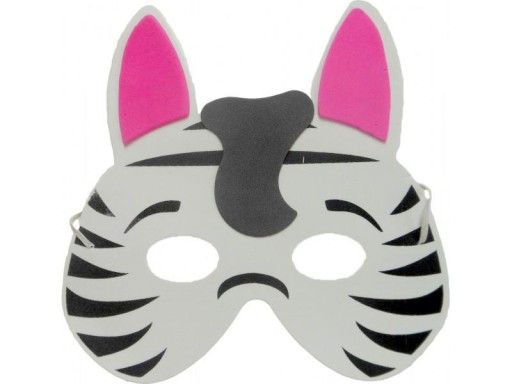 SUPER Maska Animals Pena PM043 Zebra zoo savana