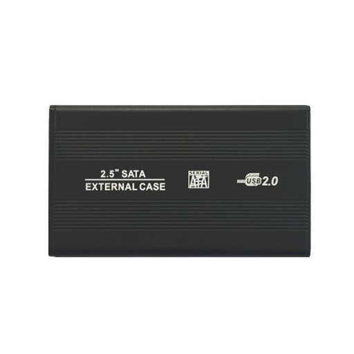 UCHOVÁVANIE HDD SATA 2,5 PALCA USB 2.0 HLINÍKOVÁ ČIERNA SADA