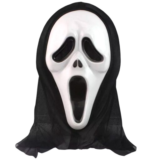 KRIČIACA MASKA S KUKÚČOU pre HALLOWEENSKÉ KRIČIACE MASKY