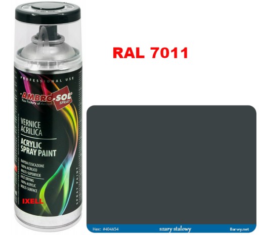 RAL 7011 AKRYLOVÝ LAK SPREJ sivý LESK 1233