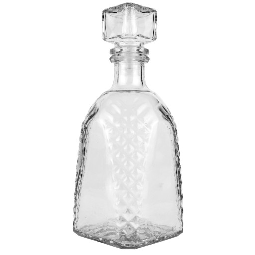 0,5 l sklenená karafa ARK s korkom na whisky, víno, likér, vodu, 500 ml