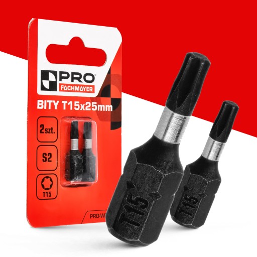 Nárazový bit Nárazové bity TX15 25mm | Nárazový bit pre skrutkovač 2 ks.