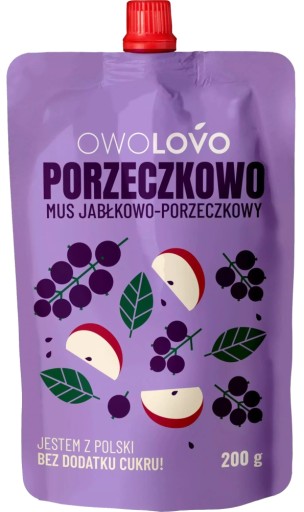 OWOLOVO Jablkovo-ríbezľová pena 200 g | OVOCIE NATURAL bez CUKRU