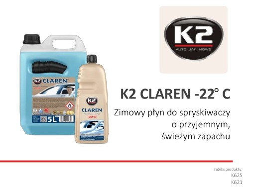K2 CLAREN -22 KVAPALINA DO OSTREKOVAČOV ZIMNÁ 1L K621