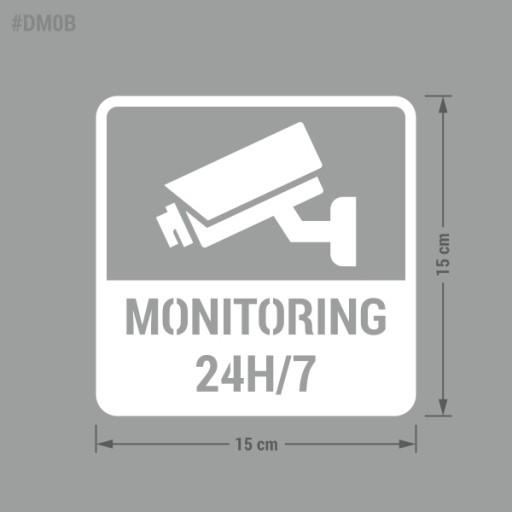 Monitorovanie 24/7 - výstražná nálepka 15x15cm