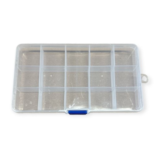 Organizér plastový box s priehradkami 17,5 cm x 10 cm x 2 cm