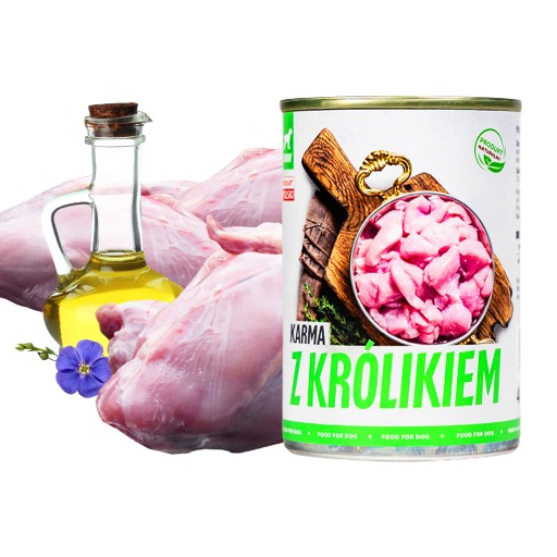 TUF TUF králičie vlhké krmivo pre psov 800g