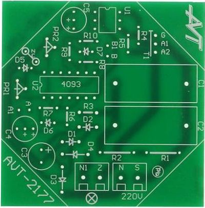 Súmrakový spínač, AVT2177 PCB