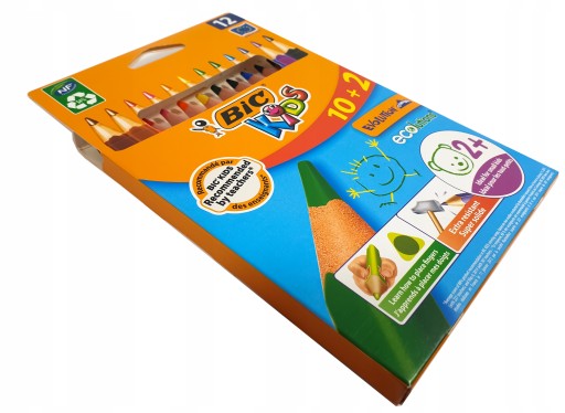 BIC TROJUHOLNÍK HRUBÁ FARBA CUŽKY PRE DETI ECO 12 FARB.