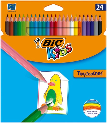 BIC TROPICOLORS ODOLNÉ ŠKOLSKÉ CERUŽKY PRE DETI 24 kusov