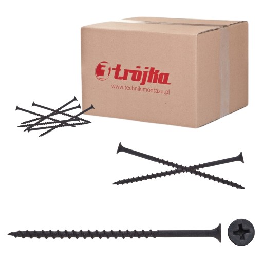 Čierne fosfátované skrutky do dreva 4,2x70 - 1kg