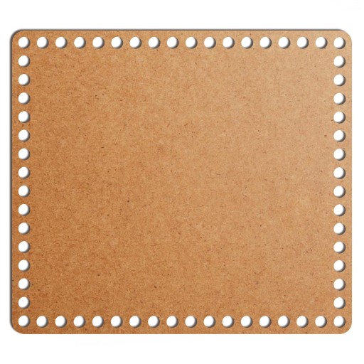 šedý základný košík dno 25x28cm HDF obdĺžnik