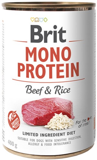 BRIT Mono Protein Hovädzia ryža HOVÄDZIA RYŽA 400g