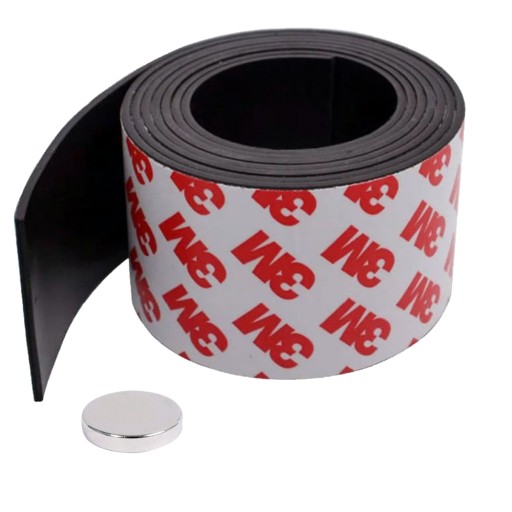MAGNETICKÁ PÁSKA s lepidlom 3M, SAMOLEPIACA, ROZMERY: 100cm / 50mm / 1,5mm